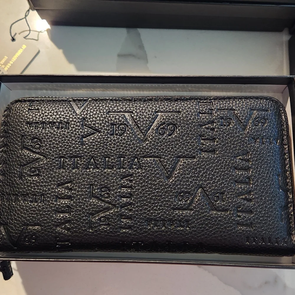 ITALIA BY VERSACE 1969 🖤 Candela Wallet - Black/Silver 💯 - Picture 3 of 3